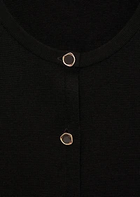 Fine-knit vest with buttons