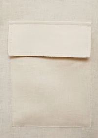 100% linen overshirt with pockets