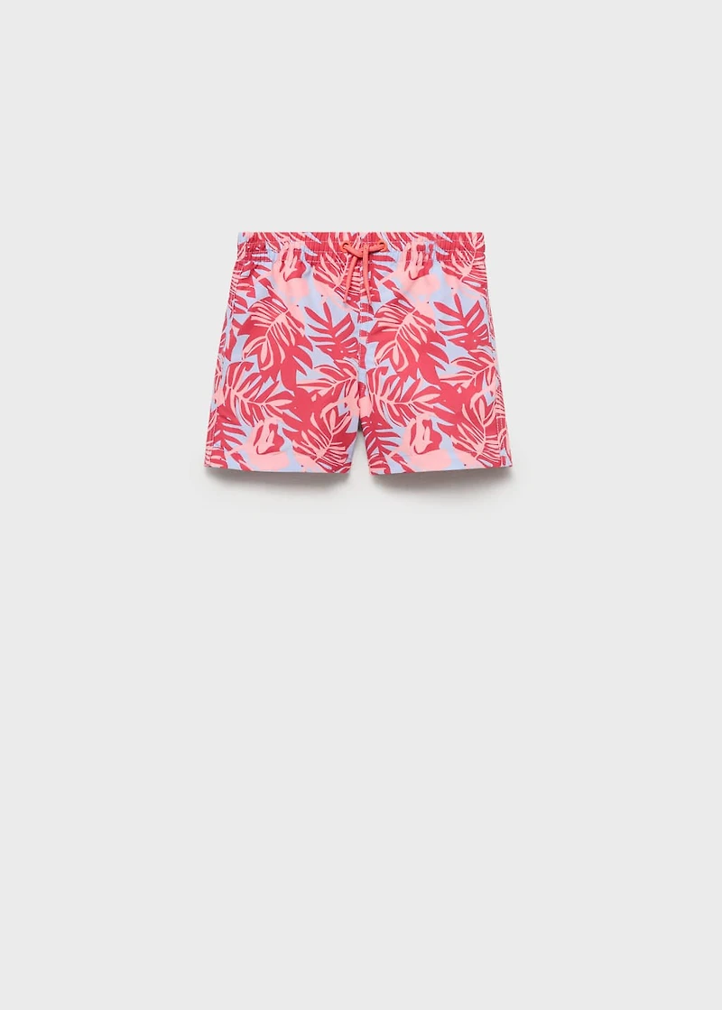 Leaf-print swimsuit
