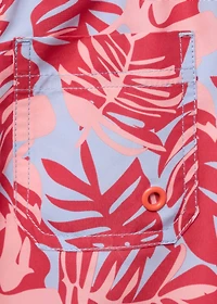 Leaf-print swimsuit