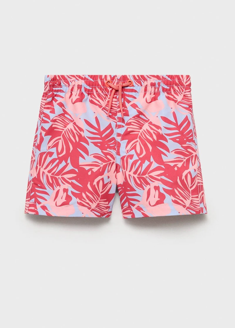 Leaf-print swimsuit