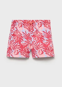 Leaf-print swimsuit