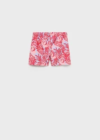 Leaf-print swimsuit