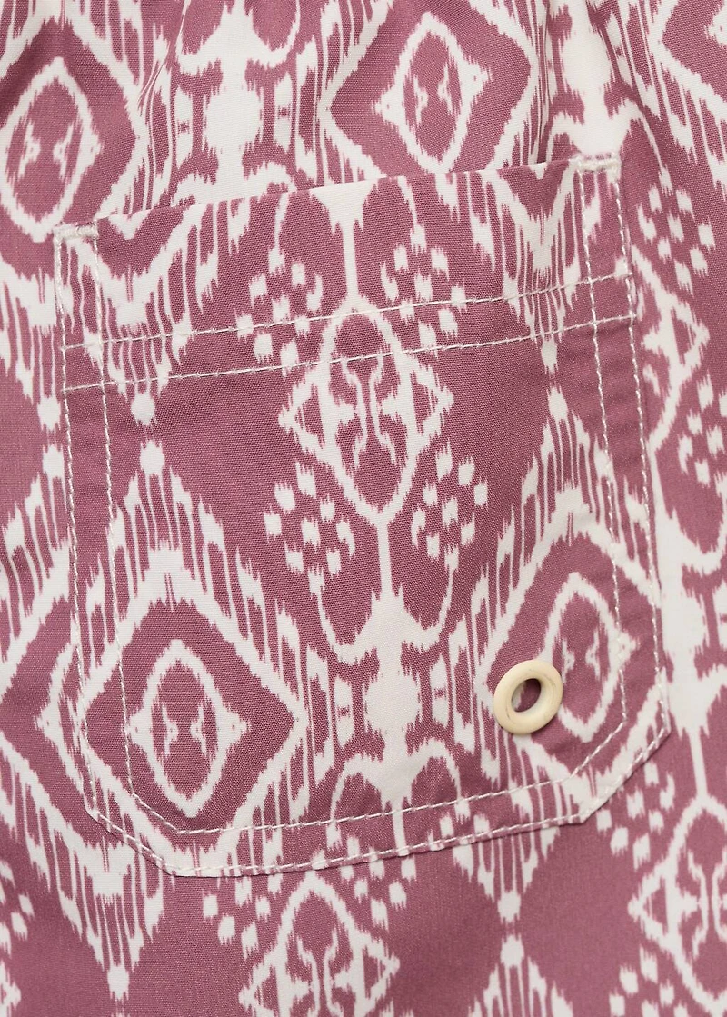 Printed swimming trunks