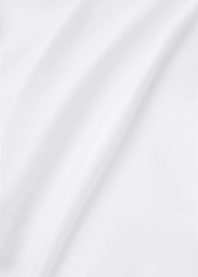 Cotton percale top sheet with contrasting overlock stitching for / cm bed