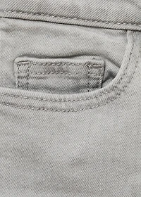 Denim shorts with frayed hem