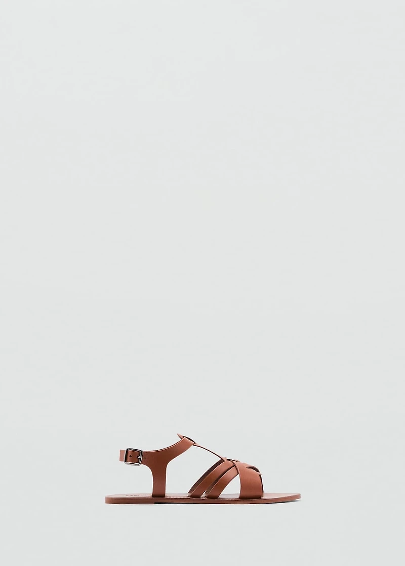 Leather straps sandals