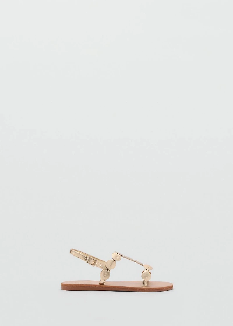 Metallic straps sandals