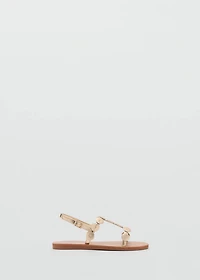 Metallic straps sandals
