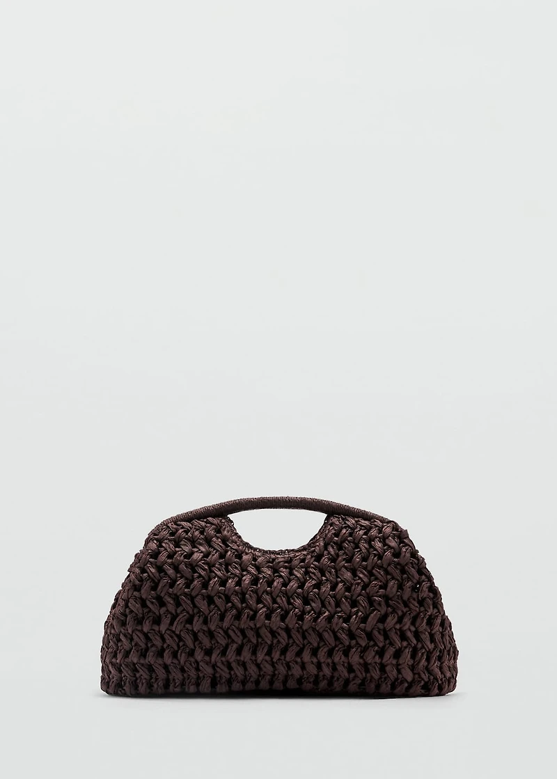 Natural fiber clutch bag