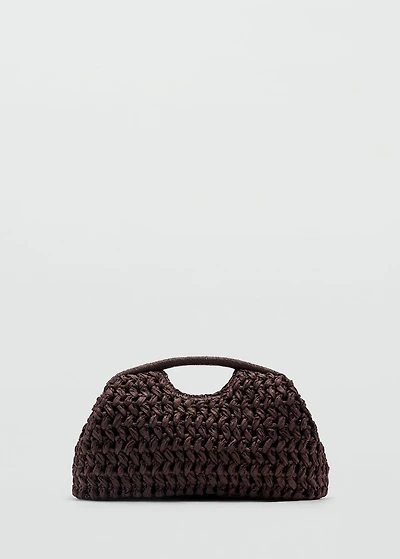 Natural fiber clutch bag