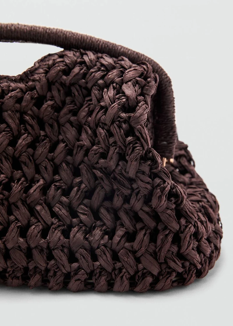 Natural fiber clutch bag
