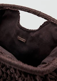 Natural fiber clutch bag