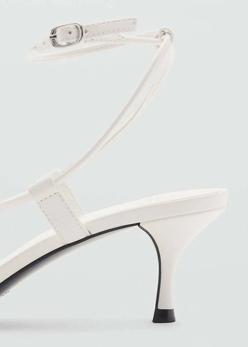 Combined-strap heeled sandals