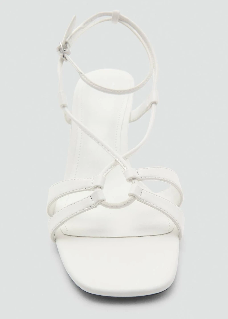 Combined-strap heeled sandals