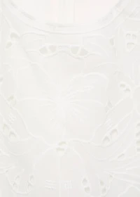 Embroidered dress with side slits