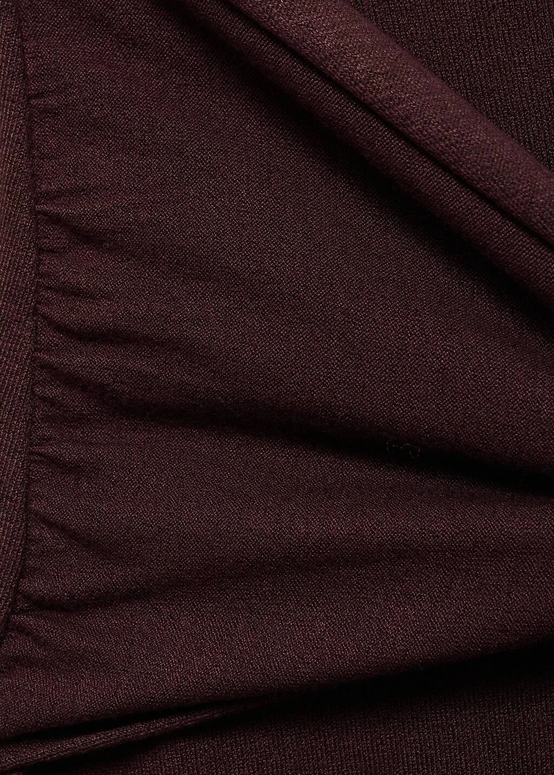 Knitted skirt with knot detail