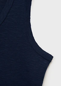 Cotton sleeveless t-shirt