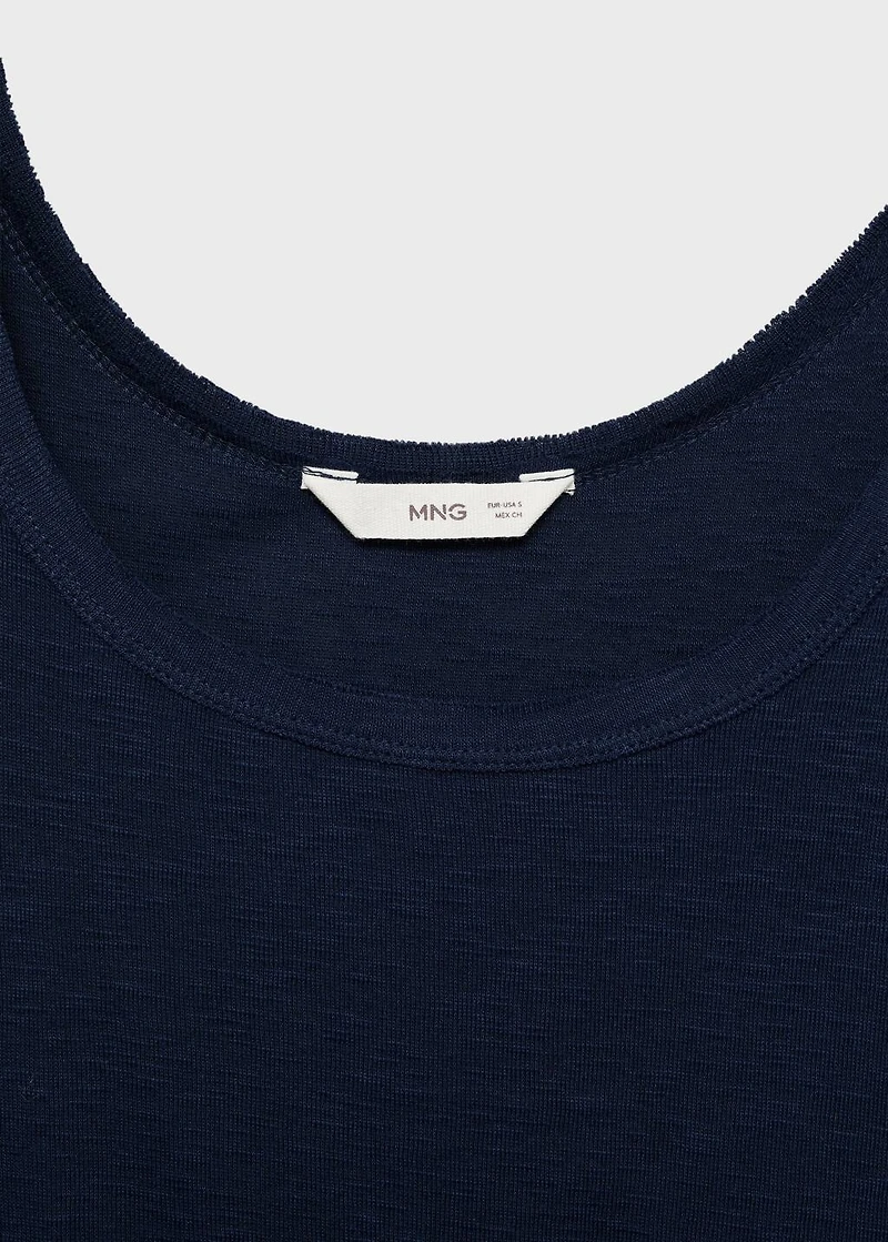 Cotton sleeveless t-shirt