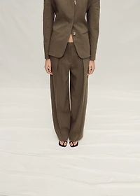Seamless linen suit pants