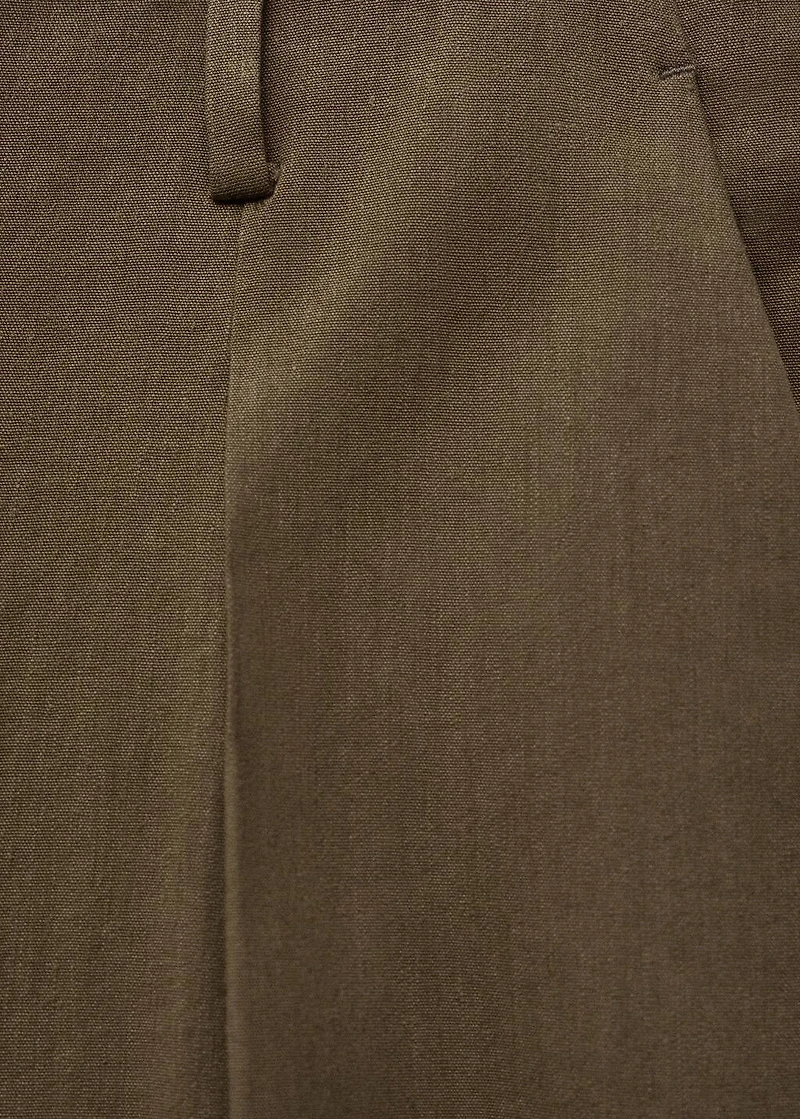 Seamless linen suit pants