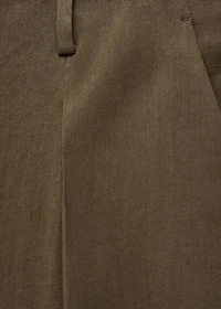 Seamless linen suit pants