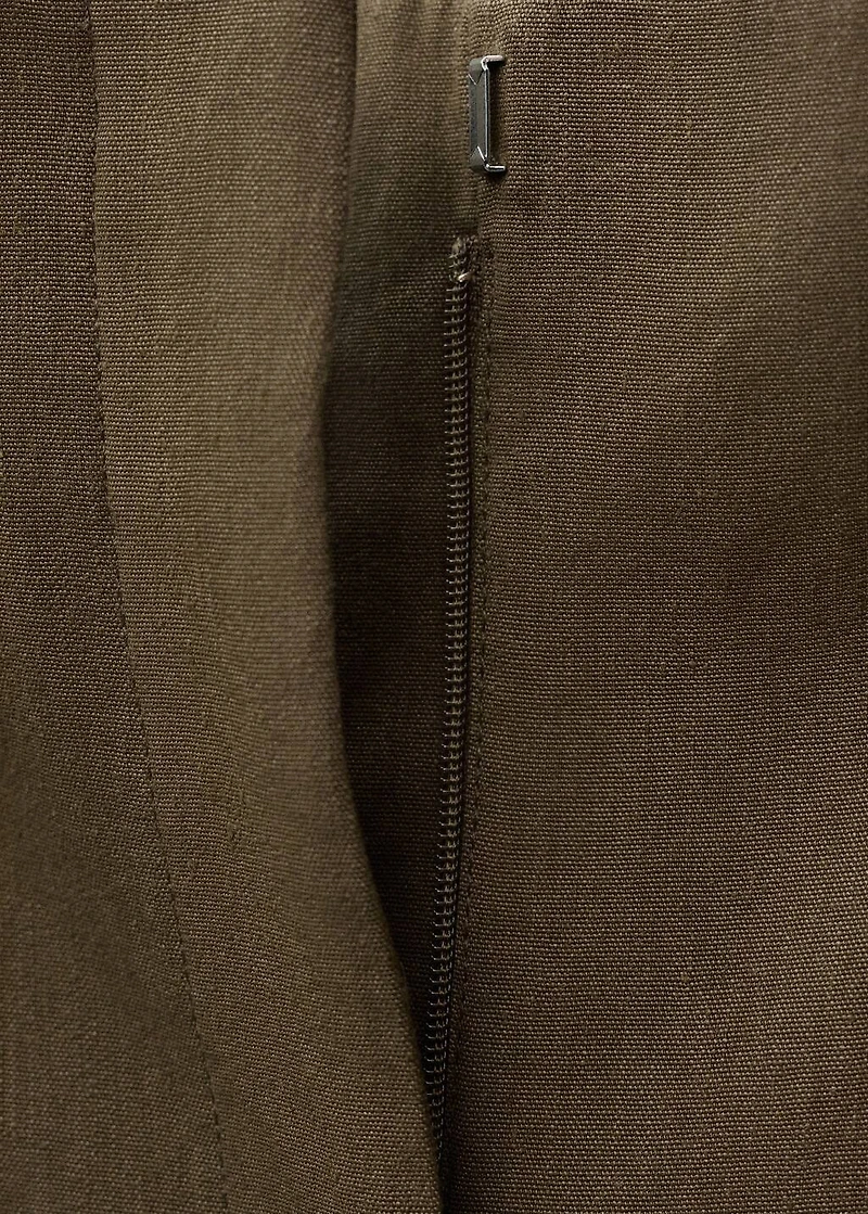 Seamless linen suit pants