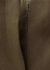 Seamless linen suit pants