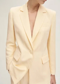 Linen-blend suit blazer
