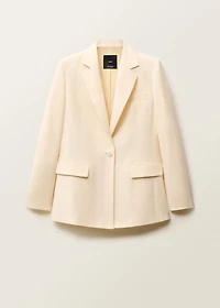 Linen-blend suit blazer