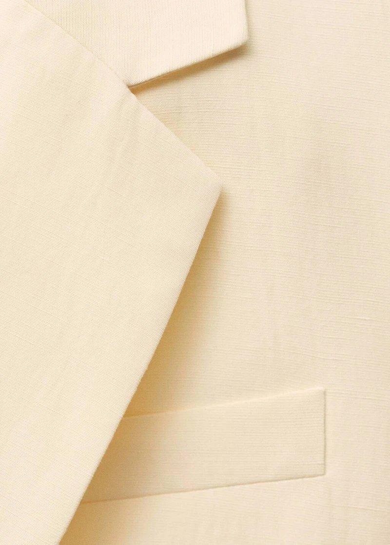 Linen-blend suit blazer