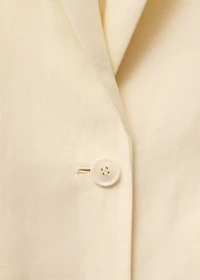 Linen-blend suit blazer