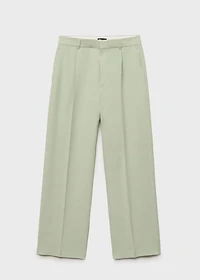 Straight-fit suit pants