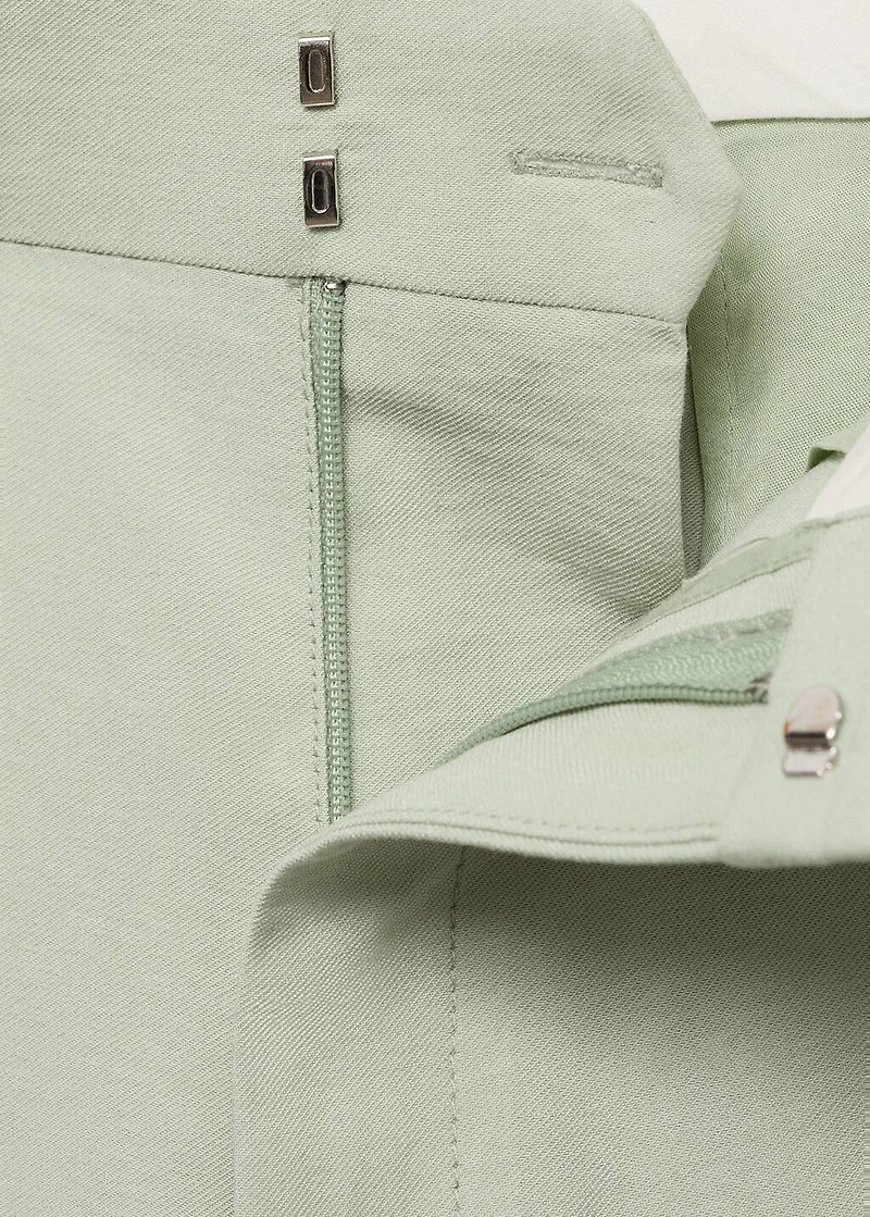 Straight-fit suit pants