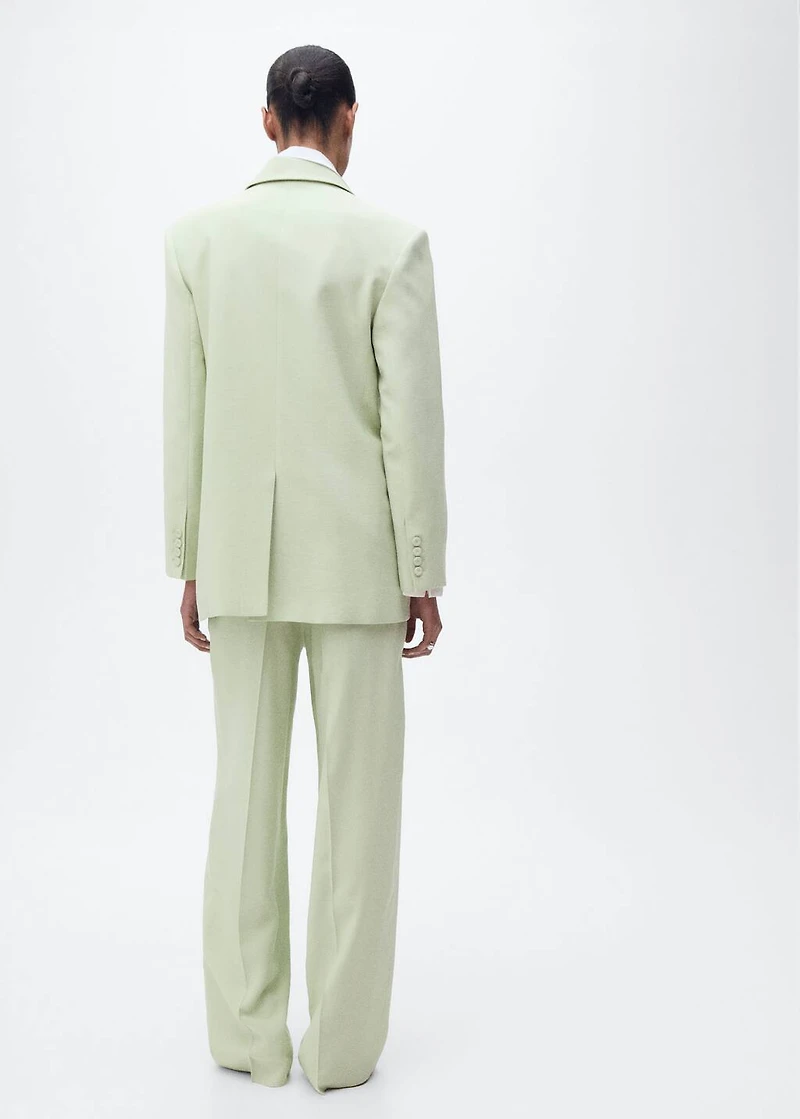 Straight-fit suit pants