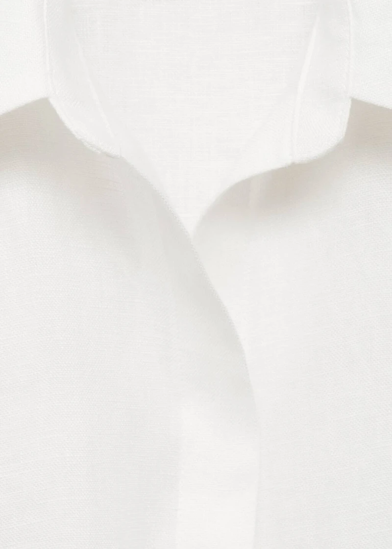 Belt linen dress