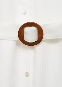 Belt linen dress