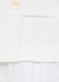 Linen and ramie dress with belt
