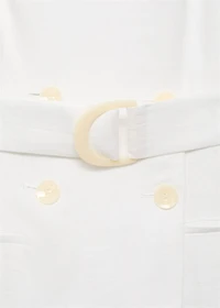 Linen and ramie dress with belt