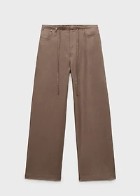 Wide leg linen pants