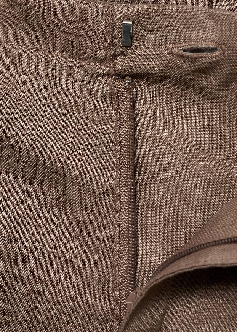 Wide leg linen pants