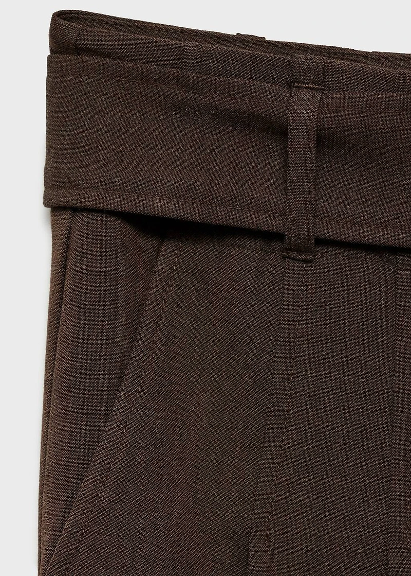 Belt suit pants