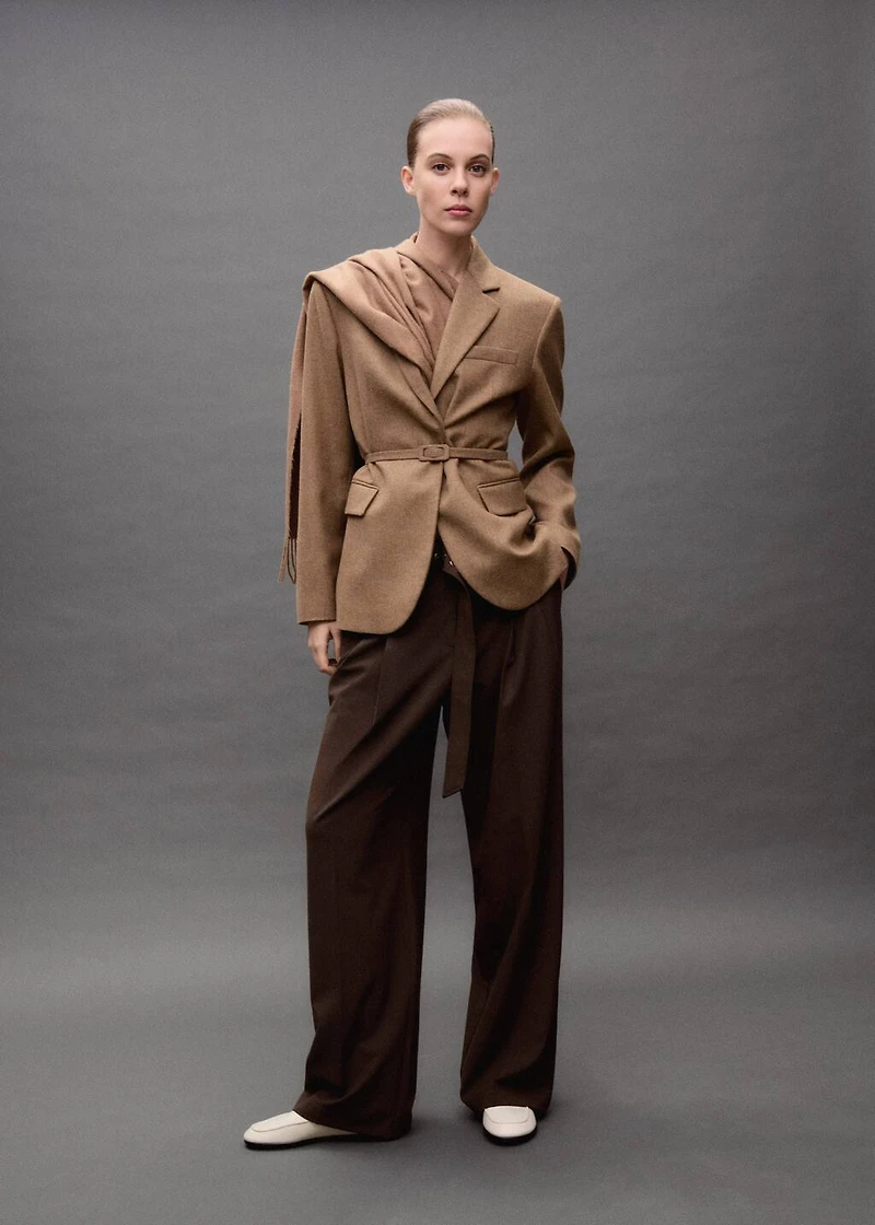 Belt suit pants