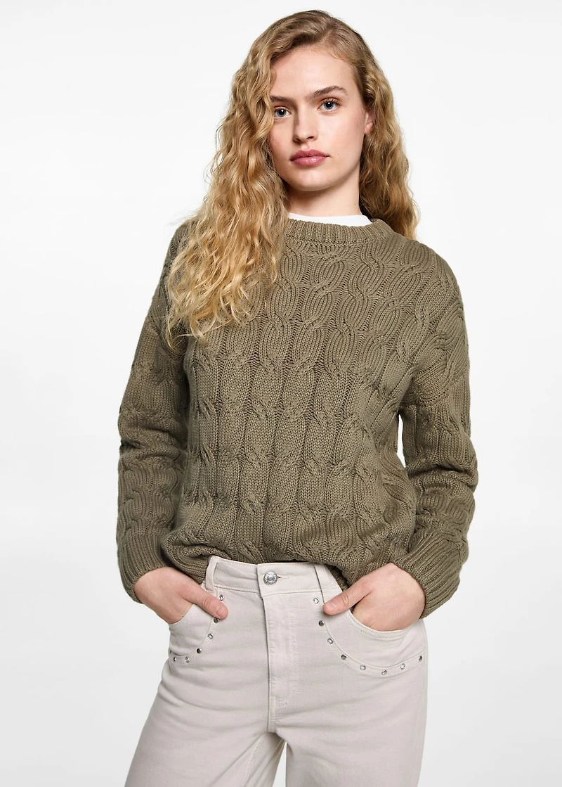 Braids knit sweater
