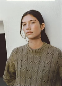 Braids knit sweater