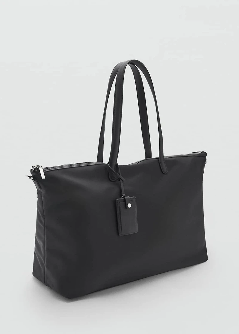 Large nylon shopper bag