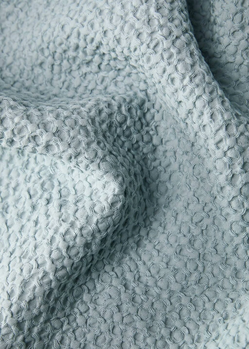 Cotton percale waffle duvet cover for 135 cm bed