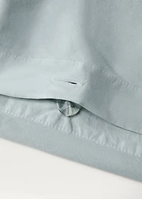 Cotton percale waffle duvet cover for 135 cm bed