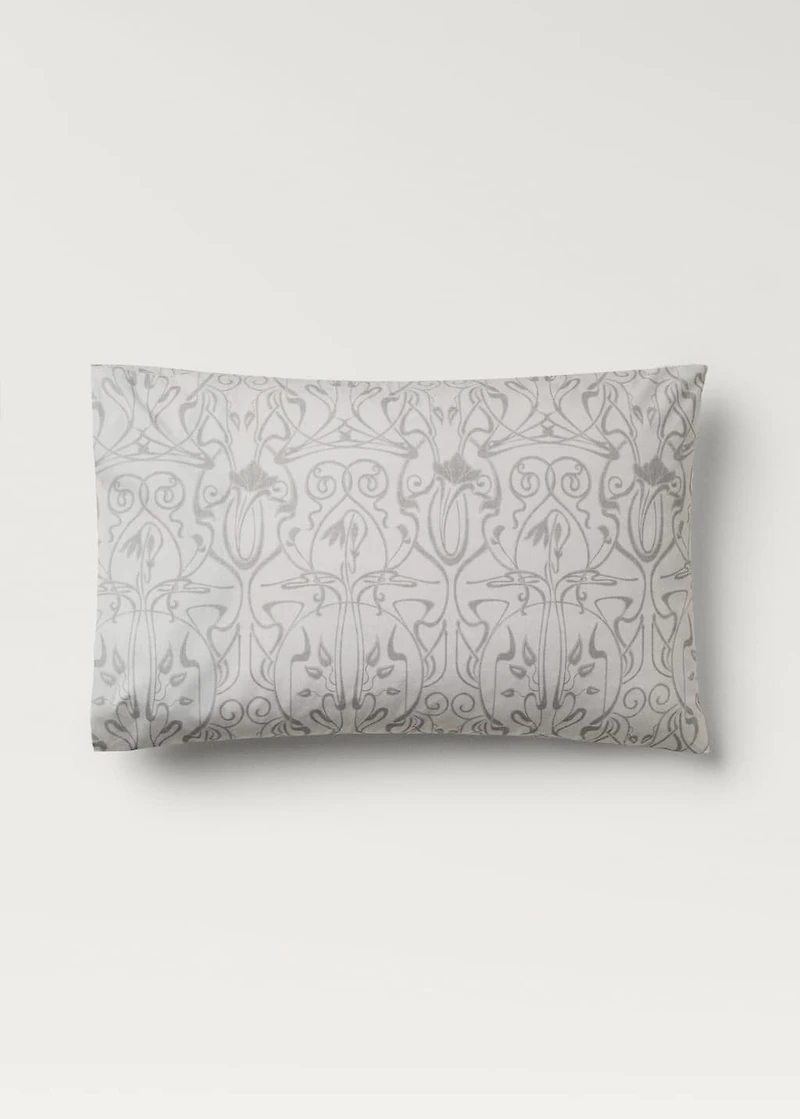 Two cotton percale ornamental-print pillowcases 50x75 cm