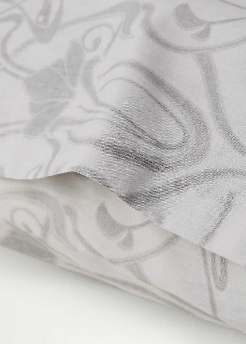 Two cotton percale ornamental-print pillowcases 50x75 cm